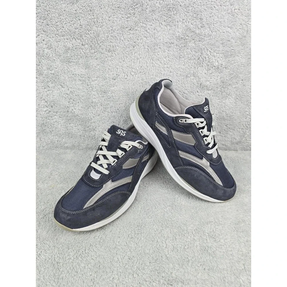 SAS Journey Mens Size 12.5 M Navy Blue Walking Shoes Comfort S Made In USA